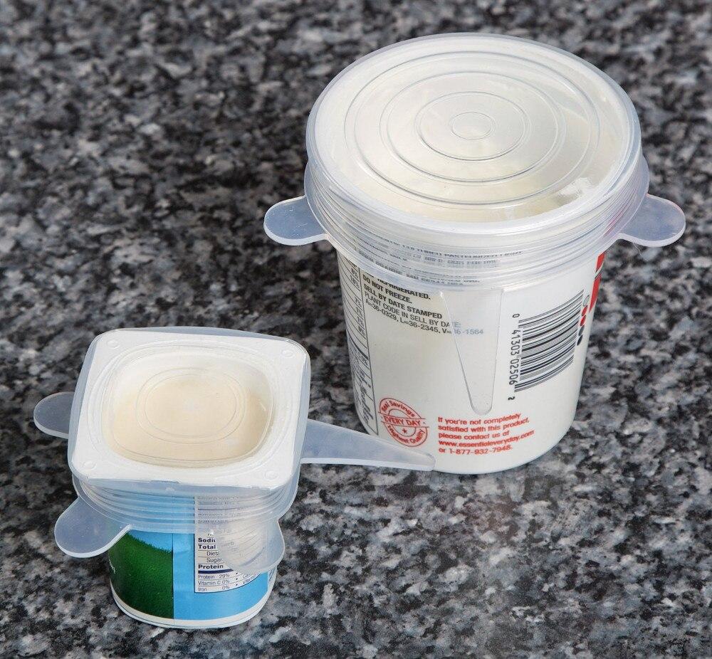 Premium Reusable Microwave/Dishwasher/Freezer Safe Silicone Stretch Lids ( PACK OF 6 )
