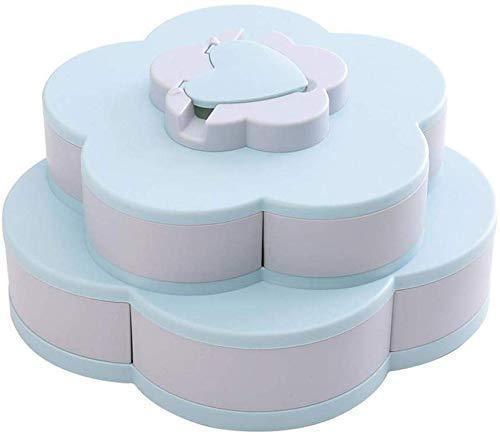 2 Layer 10 Grid Candy Storage Flower Shape Rotating Box