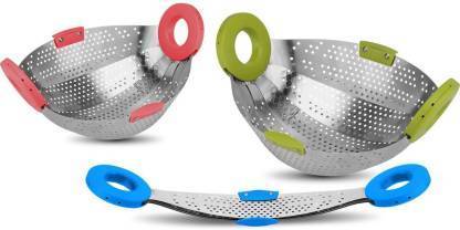 Foldable Colander Strainer 400 ML Stainless Steel (PACK OF 1)
