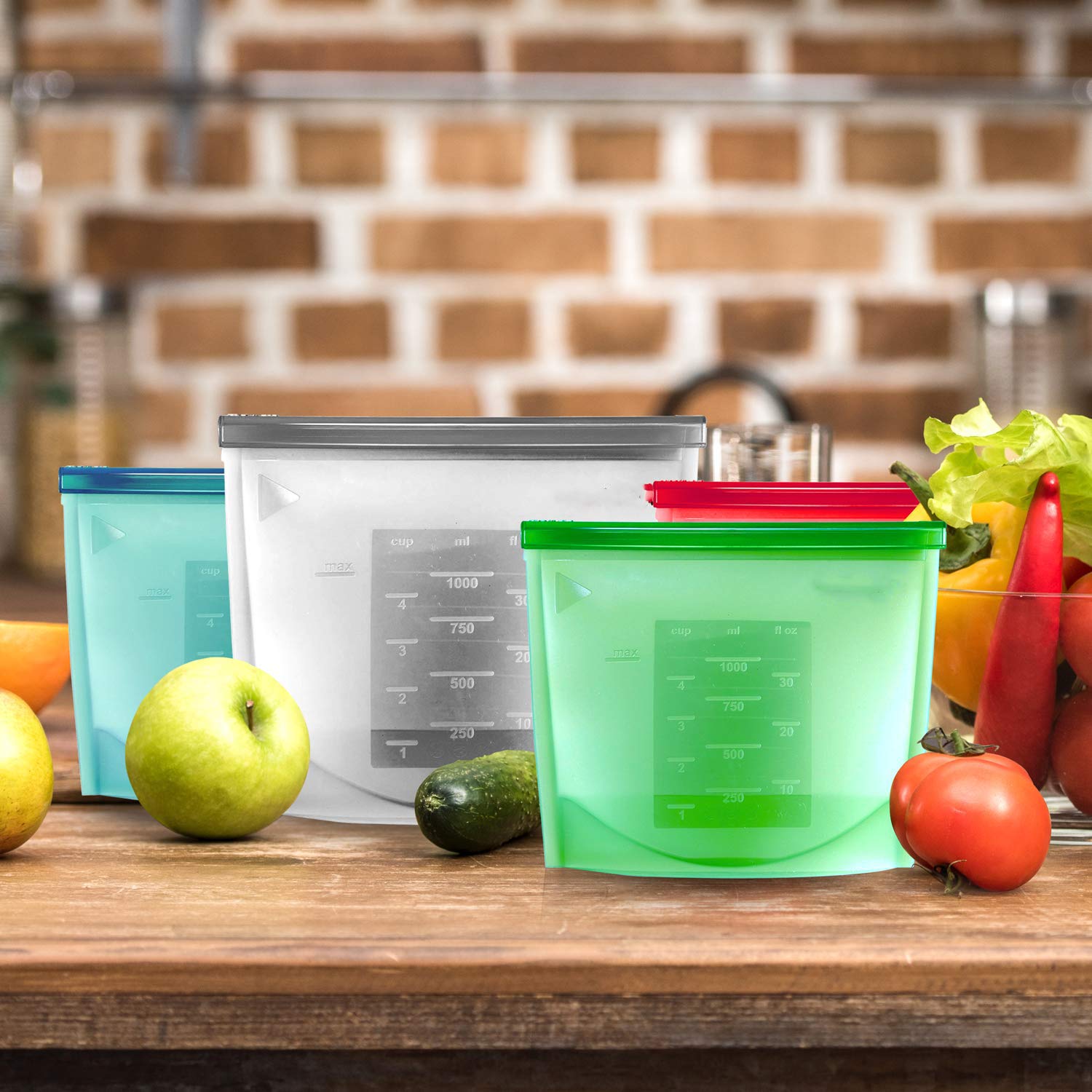 Reusable Silicon Food Bag ( 1000 ML )