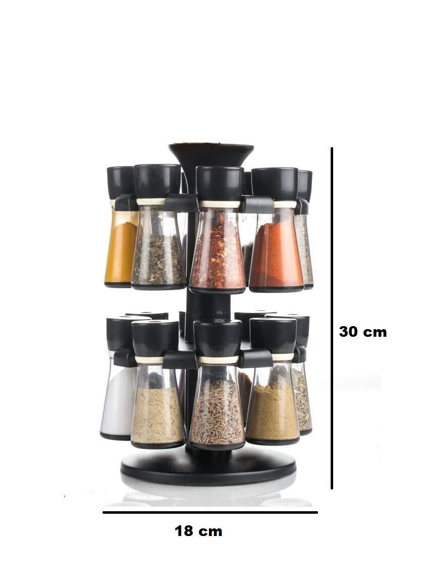 Premium 120 ml Revolving Spice Rack Masala Box Set  ( 16 Pieces )