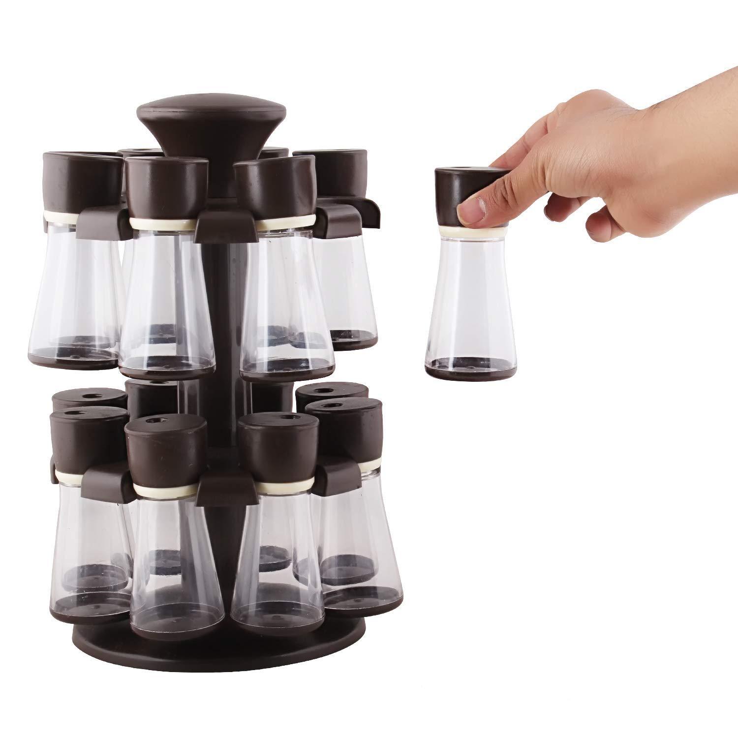 Premium 120 ml Revolving Spice Rack Masala Box Set  ( 16 Pieces )