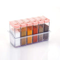 6 Spice Jar set,Plastic Spice Jars Dispenser Easy Flow Storage