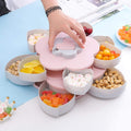 2 Layer 10 Grid Candy Storage Flower Shape Rotating Box