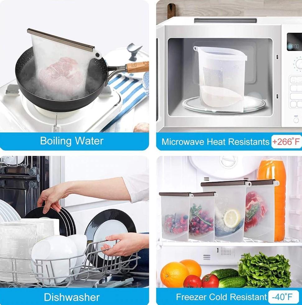 Reusable Silicon Food Bag ( 1000 ML )