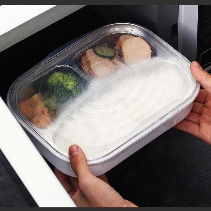 Premium Reusable Microwave/Dishwasher/Freezer Safe Silicone Stretch Lids ( PACK OF 6 )