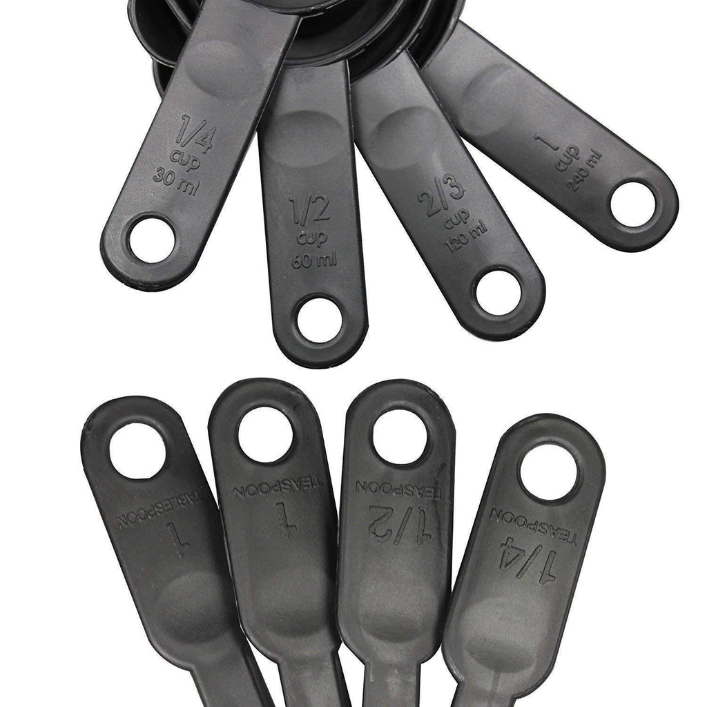Measuring Cups and Spoons, 8-Pieces ( Black )