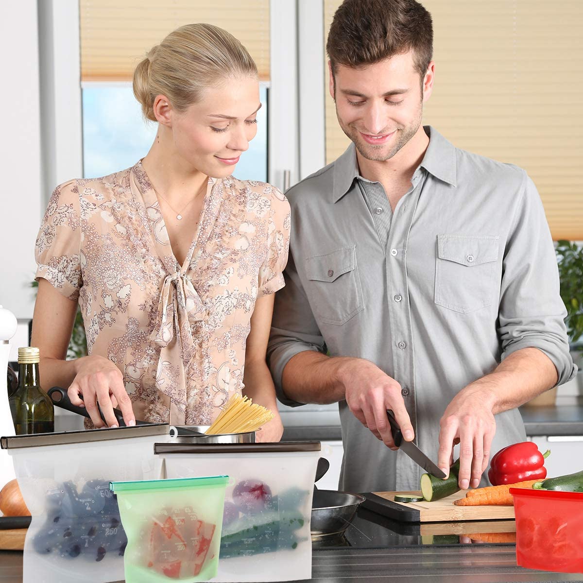 Reusable Silicon Food Bag ( 1000 ML )