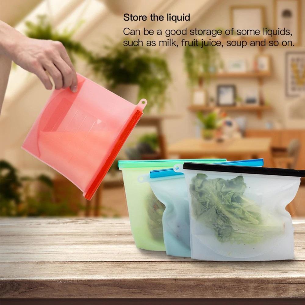 Reusable Silicon Food Bag ( 1000 ML )