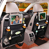 LEATHER SEAT BACK ORGANIZER WITH MULTIPLE POCKET