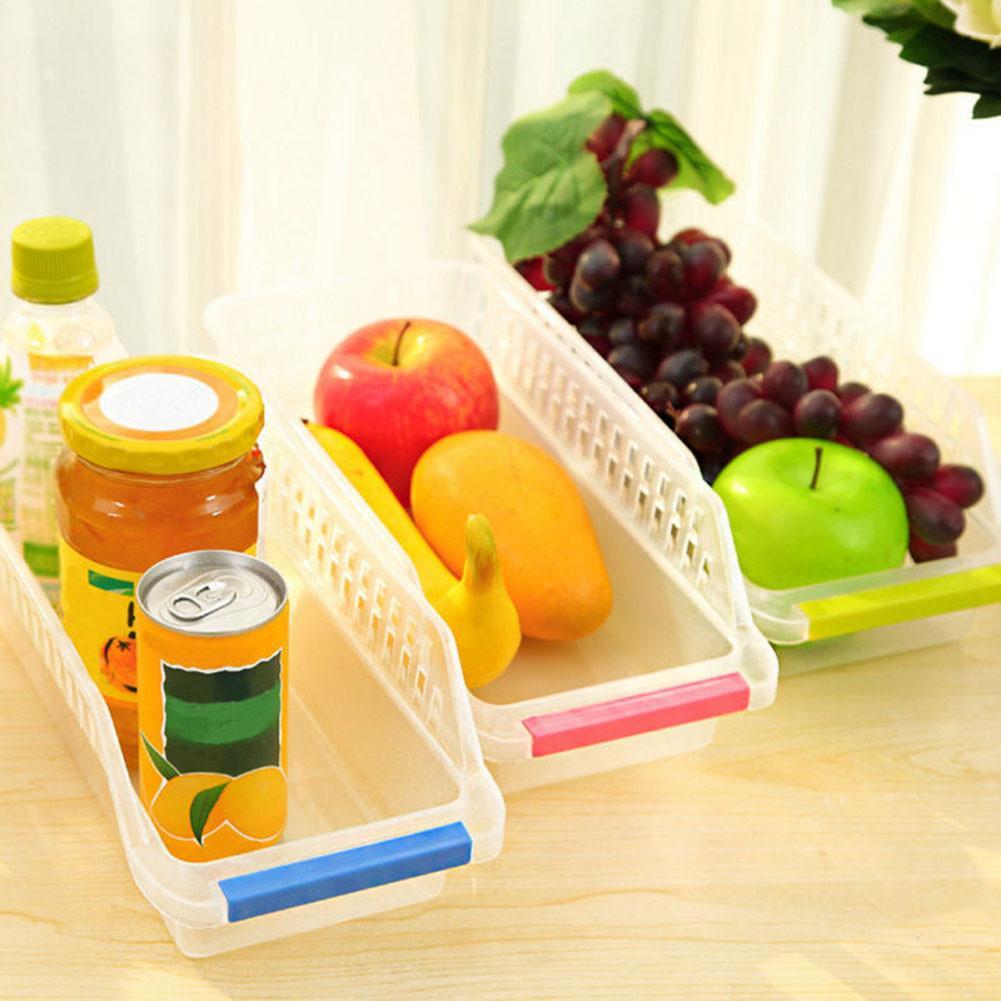 Home Kitchen Fridge  Organizer Slide Rack Storage (PACK OF 4 MULTI COLOR )