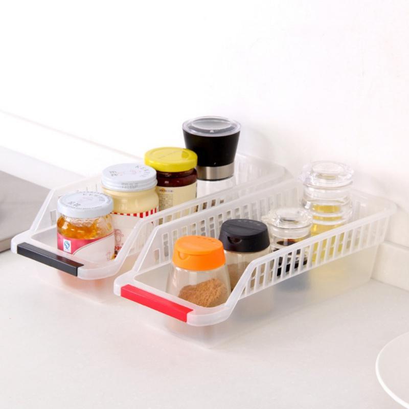 Home Kitchen Fridge  Organizer Slide Rack Storage (PACK OF 4 MULTI COLOR )