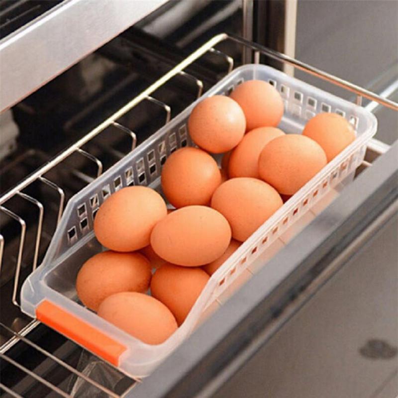 Home Kitchen Fridge  Organizer Slide Rack Storage (PACK OF 4 MULTI COLOR )