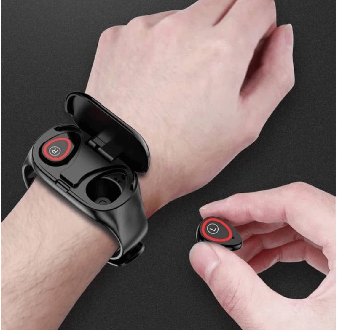 Smart Watch With Bluetooth Earphones