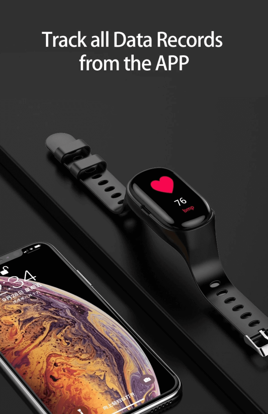 Smart Watch With Bluetooth Earphones