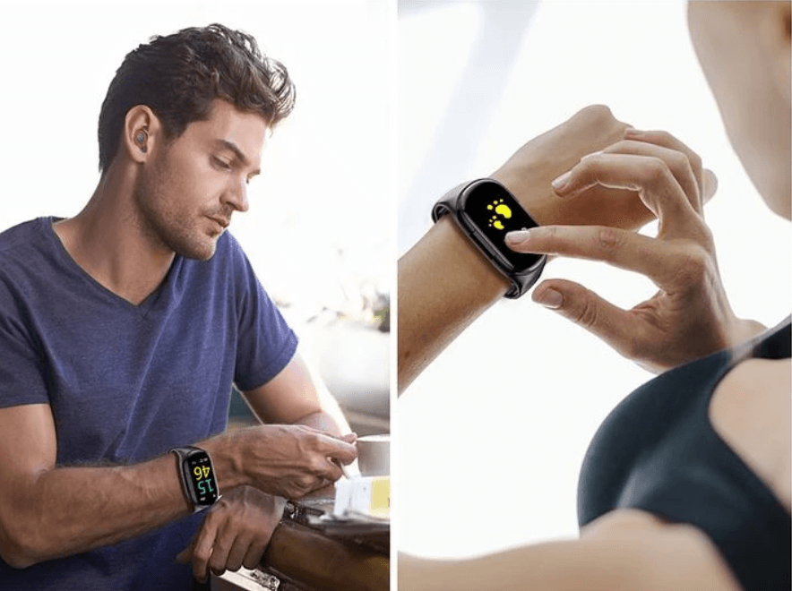 Smart Watch With Bluetooth Earphones