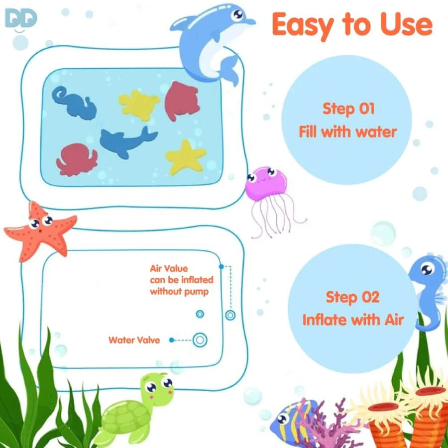 Inflatable Tummy Time  Baby Water Mat