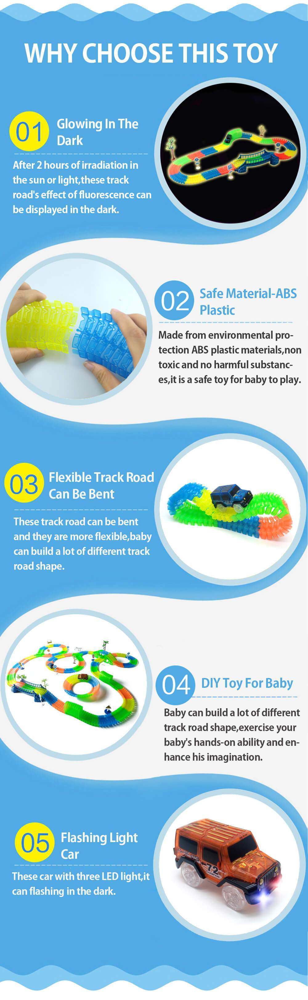 Magic Tracks - Amazing Racetrack That Can Bend, Flex and Glow